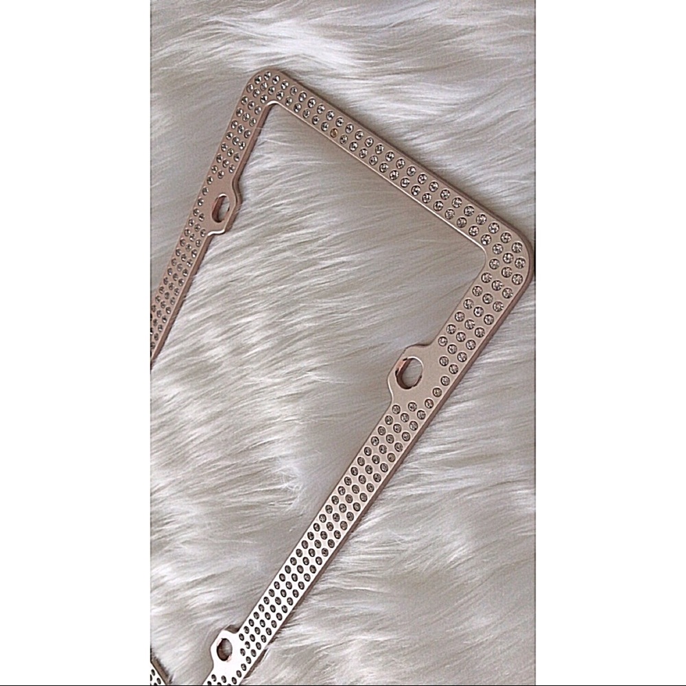 Rose Gold Bling License Plate Frame | Used